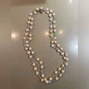 Lovely Miriam Haskell glass and crystal necklace